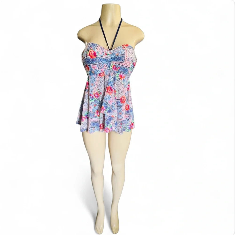 GOTTEX BY Profile Blush Turkish Delight Flyaway Tankini Top  & Bikini Bottom